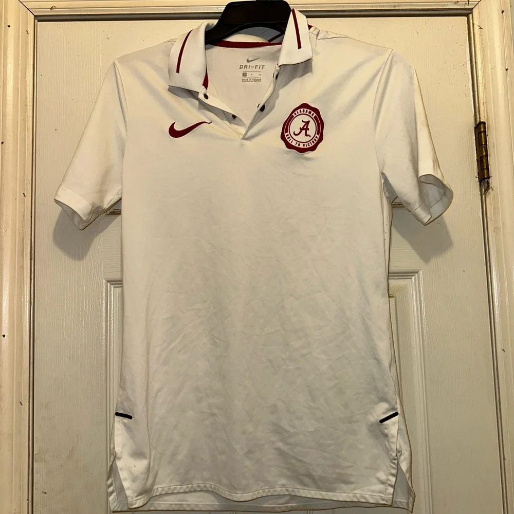 Men's Nike Cream Alabama‎ Crimson Tide Rivalry Performance Polo small